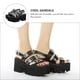 thumbnail image 3 of 1 par de mujeres de fondo grueso sandalias creativas sandalias simples zapatos de verano negro, 3 of 6