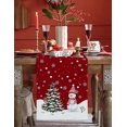 thumbnail image 2 of ZHAOCHENG Camino de mesa navideño con mantel de arpillera lavable y mantel de lino, 2 of 5