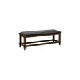thumbnail image 5 of Maykoosh Southwestern Sensibilities Meagan I Bench , Brown Cherry - 16 X 48 X 18.5 Inches, Upholstery Color Espresso, Tapered Legs, Padded Leatherette Cushions, 5 of 5