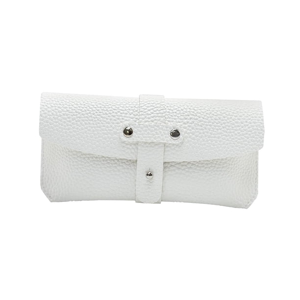 Funda de anteojos Fernando cuero PU suave resistente al agua Blanco