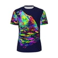 thumbnail image 5 of Wukai Howling Wolf Print Men's Short-Sleeved Mesh T-Shirt,Quick-Dry Short Sleeve Workout T-Shirt-4X-Large, 5 of 8