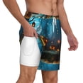thumbnail image 3 of Goofa Spooky Halloween Printed Men's Swim Trunks Board Shorts Quick Dry Mens Swimming Trunks with Compression Liner,Breathable Fit Hawaii Beach Shorts-3X-Large, 3 of 9