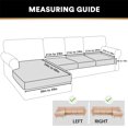 thumbnail image 2 of Eurhowing 4-Piece Velvet Sectional Sofa Covers for L-Shaped Chaise Lounge Couches, Stretch Soft Non-Slip Separate Slipcovers, 3 Seater & 1 Chaise Protectors, Coffee, 2 of 8