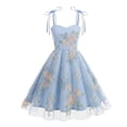 thumbnail image 4 of FYDUU Embroidery Flower Girl Dress for Kids Wedding Bridesmaid Tulle Dresses Sleeveless Bowknot Princess Pageant Birthday Party Gown 7-8 Years, 4 of 4