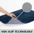 thumbnail image 3 of Bathroom Rug Non Slip Bath Mat for Bathroom (16 x 24, Navy) Water Absorbent Soft Microfiber Shaggy Bathroom Mat Machine Washable Bath Rug for Bathroom Thick Plush Rugs for Shower, 3 of 6