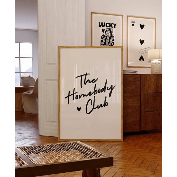 The Homebody Club Print Trendy Wall Art Prints Neutral Wall Decor Trendy Art Living Room Decor Bar Cart Art S Home Decor #719, Unframed Poster Size 8x12