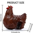 thumbnail image 3 of Chickens Statue Funny Yard Decor:Resin Chicken Figurines,Tree Fence Decorations Outdoor,Chicken Decorations for Garden,Farm,Patio,Backyard (Brown), 3 of 7