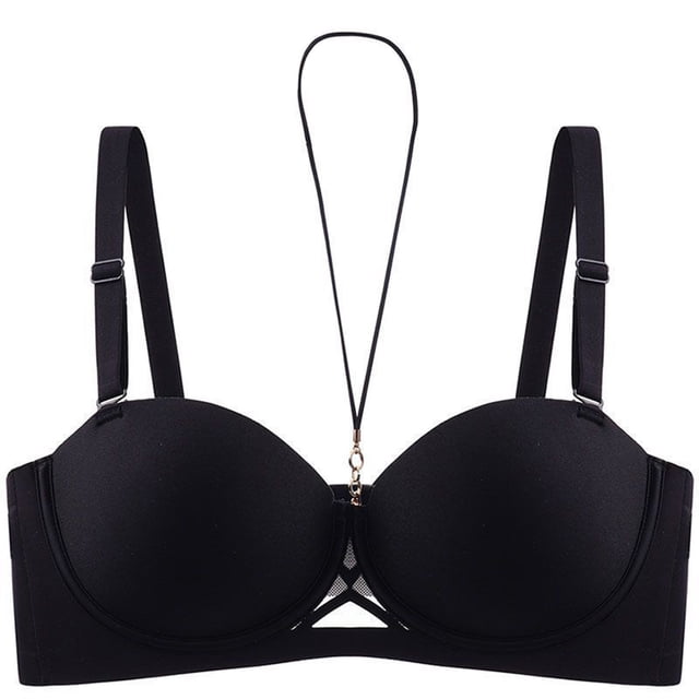 Puntoco Sujetadores sin aros para mujer, de moda, de color liso, con copa fija, sin aros, para uso diario