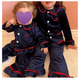 thumbnail image 1 of Conjunto de pijamas para hermanos, pijamas navideños a juego para la familia, ropa para bebés, conjuntos de pijamas de terciopelo azul marino para niños y niñas, 1 of 5