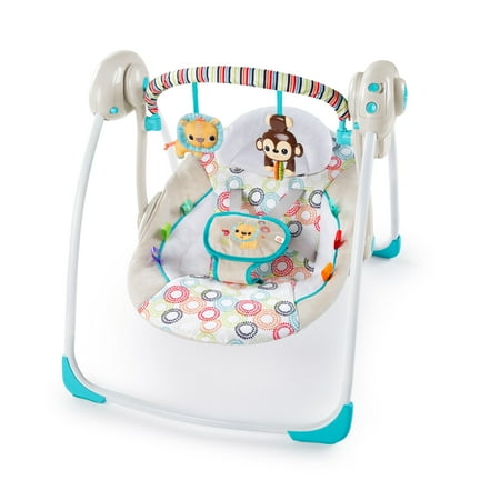 Bright Starts Portable Swing With Whisperquiet Technology Petite Jungle