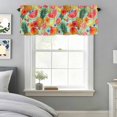 thumbnail image 3 of Summer Fruits Watermelon Pineapple Valances for Windows,Kitchen Valance Rod Pocket Short Curtain, Mango Barley Kiwi Valance Curtain Window Valances for Bedroom Bathroom Living Room 54x18in, 3 of 9