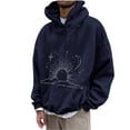 thumbnail image 3 of BiZtdJrK Men's Graphic Print Hoodies Drop Shoulder Long Sleeve Casual Pullover Tops 2024 Hipster Casual Cool Streetwear with Kangaroo Pocket 90 off Clearance Sale Navy XXL, 3 of 6