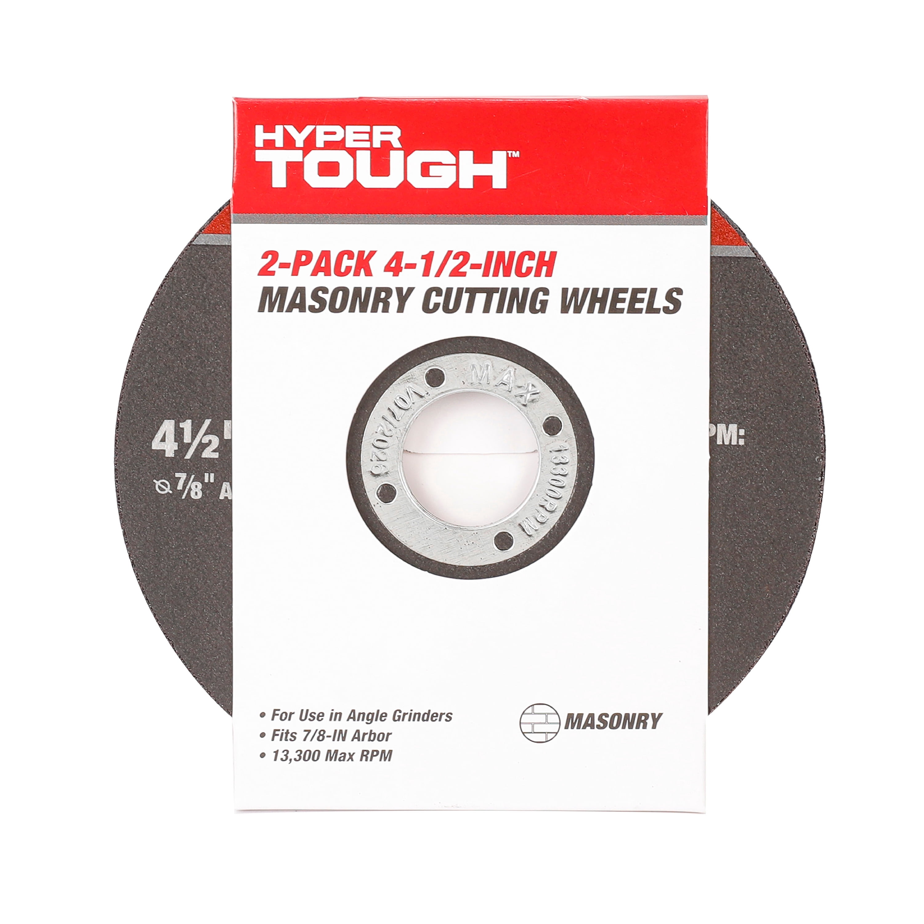 Hyper Tough 2-Pack Silicon Carbide Cutting & Grinding Masonry Wheel, Model 43176