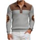 thumbnail image 4 of Ceisia Men Color Block Long Sleeve Zipper Casual Daily Outdoor Versatile Gift Fashion Athletic Top, 4 of 9