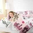 thumbnail image 4 of jejeloiu Western Cowgirl Full Size Comforter Sets,Farm Animal Horse Bedding Sets For Girls Kids Reversible 3 Pieces, 4 of 8