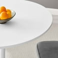 thumbnail image 7 of Modway Amuse 40" Metal & MDF Dining Table with Pedestal Base in White, 7 of 7