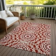 thumbnail image 5 of Addison Rugs Chantille Indoor/Outdoor Transitional Circles Red Washable Rectangle Rug, 5' x 7'6", 5 of 5