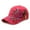 Red, variant on HEVIRGO Unisex Baseball Cap Ethnic Style Embroidery Adjustable Design Sun Hat for Hiking Pink Cotton