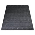 thumbnail image 3 of Rugsotic Carpets Hand Knotted Wool Area Rug 6'x9' Charcoal Contemporary Rectangle Indoor Rug for Living Room, Bedroom Antimicrobial L00109, 3 of 8