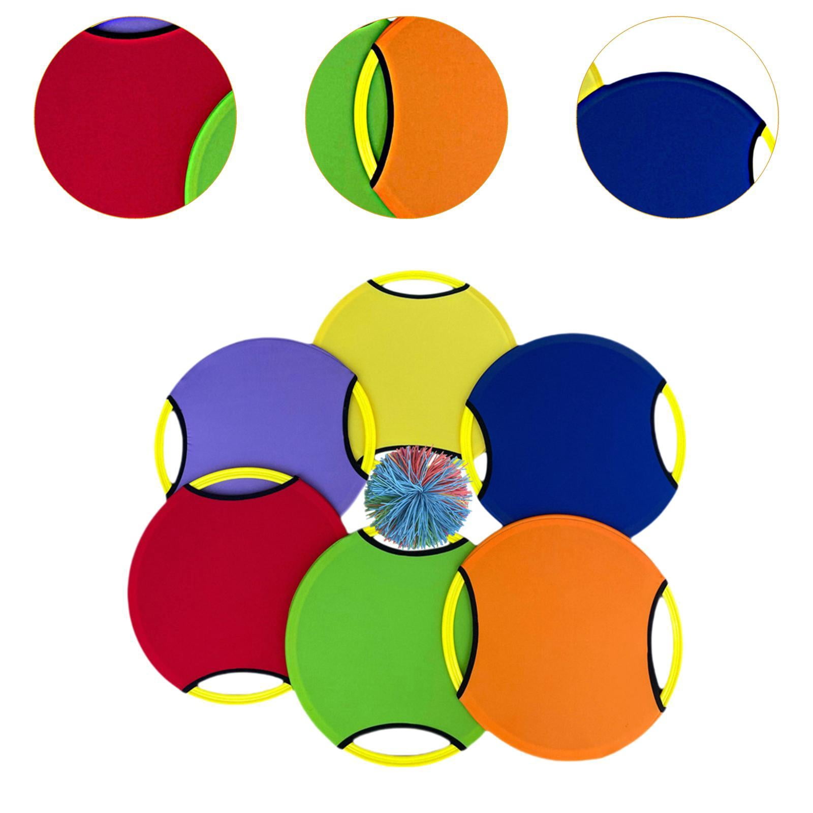 Wswqop Trampoline Paddle Ball Game Bouncy Paddle & Stringy Ball Outdoor Flying Disc for