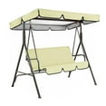 thumbnail image 3 of GLFILL Swing Chair Cover Canopy Seats Garden Oxford Cloth Waterproof Material Swing Chair Replacement Canopy For Swing Coffee, 3 of 9