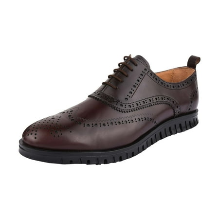 

LIBERTYZENO Mens Leather Casual Sneaker Shoes Brown