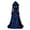 Blue, variant on NinXxx Hooded Swing Print Retro Art Long Sleeve Tie Waist Party Dress White XXXXXL