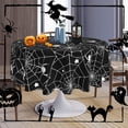 thumbnail image 6 of Halloween Spider Web Round Tablecloth 60 Inch Stars Tablecover Anti-Wrinkle Waterproof Wipeable Table Cloth for Kitchen/Home Decoration, 6 of 7