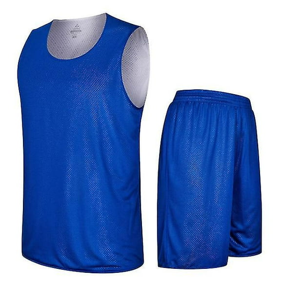 Double-side Design Basketball Jersey Sets Uniforms Diy Customized Sports Clothing Breathable Youth Training Basketball Jerseys Xxxl Blue White