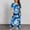 004 Blue, variant on Womens Pajamas Loungwear 2 Pieces Lounge Sets Soft Short Sleeve Shirt and Capris with Pockets Summer Nightwear