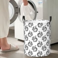thumbnail image 4 of Lsque Black Squirrel pattern Laundry Hamper Basket, Tall Woven Rope Hamper Basket for Clothes, Lightweight Storage Basket, Collapsible Waterproof-Medium, 4 of 8