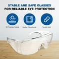 thumbnail image 2 of Visitor Clear Safety Glasses for Men/Women | ANSI Certified Eye Protection Glasses and Protective Eyewear | Anti-Scratch Coating and Wrap Around One-Piece Design Work Glasses - 1 Pair, 2 of 7
