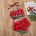 thumbnail image 2 of Kiapeise Baby Girl Print Swimwear Top+Ruffles Shorts Swimsuit, 2 of 6
