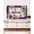 thumbnail image 5 of 4th of July Outdoor TV Cover 60 to 65 Inch Weatherproof, Red Blue Floral Welcome Independence Day 600D Oxford TV Covers with Waterproof Zipper, Outside Flat TV Screen Protector Size 58"Wx37"Hx4.5"D, 5 of 7