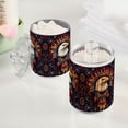 thumbnail image 2 of Yayeee 2 Pack Qtip Holder Bathroom Cotton Swab Canister with Lid Clear Dispenser Set, Brown Abstract Eagle, 2 of 6