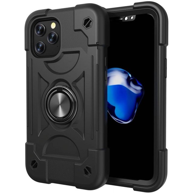KOMI iPhone 15 Plus Case 360 Protective Frame and Case with Protective Film US Military Standardized Beautiful Cute Lens Protection for Women Popular (Black, iPhone15 Plus)