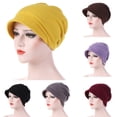 thumbnail image 2 of SPRING PARK Fashion Cotton Unisex Women Men Solid Color Outdoor Warm Autumn Beanie Cap with Brim Classic Soft Turban Hat, 2 of 6
