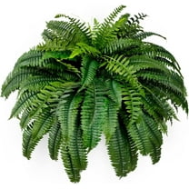 Artificial Boston Ferns for Outdoors Extra Large Fake Ferns Nearly Natural 48Inch Faux Boston Fern Bush Artificial Ferns Hanging Plants for Home Decor, 88 Branches