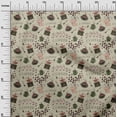 thumbnail image 3 of oneOone Rayon Olive Green Fabric Text Sewing Craft Projects Fabric Prints By Yard 56 Inch Wide, 3 of 5