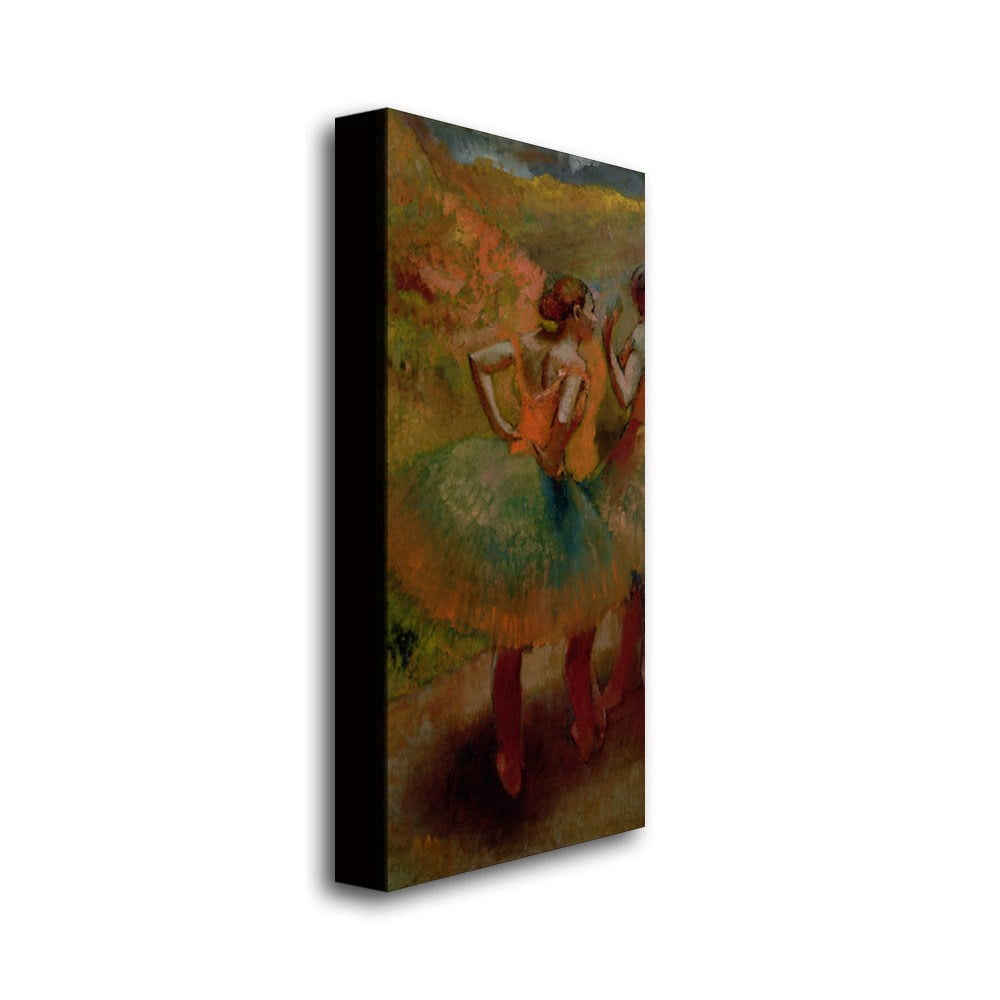 Trademark Fine Art "Dancers Wearing Green Skirts" Canvas Wall Art by Edgar Degas