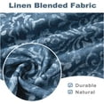thumbnail image 6 of DriftAway Frances Linen Blend Blackout Valance for Kitchen 18 Inch Length Damask Printed Lined Rod Pocket Room Darkening Thermal Insulated Window Curtain Valance for Living Room 50x18 Inch Blue, 6 of 7