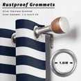 thumbnail image 5 of Outdoor Curtains for Patio Waterproof Nautical Anchor Indoor/Outdoor Curtain Tiebacks Geometric Navy Blue Stripes Privacy Sun Block Grommet Drapes for Pergolas Gazebo Porch 2 Panel 54x108 Inch, 5 of 9