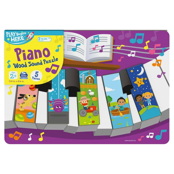 Play Begins Wood Sound Puzzle, for Kids Ages 2 and up, Piano Notes