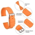 thumbnail image 6 of Uxcell Silicone Watch Band 22mm Soft Rubber Watch Strap with Stainless Steel Buckle for Men Women, Orange, 6 of 7