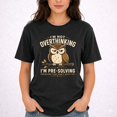 thumbnail image 2 of Retro I’M Not Overthinking Pre Solving Problems Owl T-Shirt – Vintage Humor – Unisex Casual Wear, 2 of 6