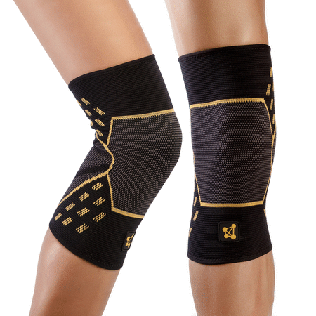 CopperJoint Knee Compression Sleeve - Copper Knee Brace for Men and Women - Arthritis Pain Relief Knee Support for Athletes - Black - Single - XXL