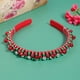 thumbnail image 1 of Diadema de plástico, adornos navideños, diadema navideña, campanas navideñas, diadema para niñas, accesorios para el cabello rojos y verdes, decoraciones de Halloween, decoración de otoño, decoración, 1 of 9