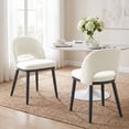 thumbnail image 6 of EOP Upholstered Dining Chairs Set of 2, Modern Fabric Dining Side Chairs with Solid Wood Legs, Comfortable Seating for Kitchen, Dining Room, Beige, 6 of 11