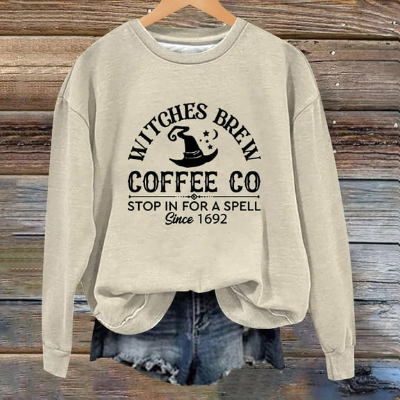 Oversized Sweatshirt For Women Halloween Crewneck Graphic Shirts Fall Pullover Winter Pullover Jumper Tops