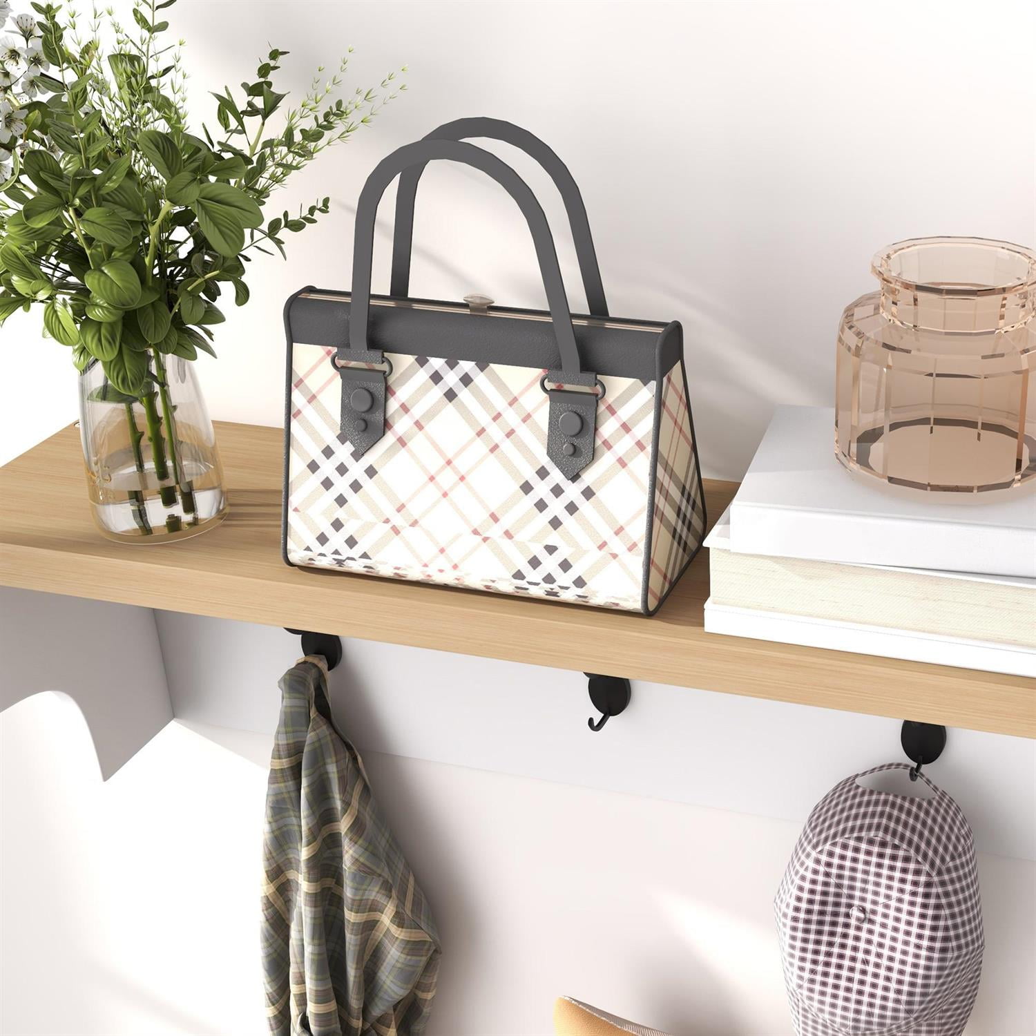 Demi Bonn 29" Coat Rack Shoe Bench Set with 5 Hooks Hall Tree Storage for 9 Pairs Shoes, Entryway Organizer with Bench and Rack, White